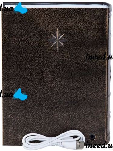 Ночник в форме рождественской книги XMAS WDL 24023B новогодний музыкальный светильник книжка с эффектом метели и LED подсветкой на батарейках USB
