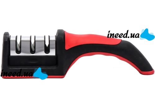 Точилка для кухонных ножей Knife Sharpener RS-168 кухонная ручная ножеточка с ручкой, настольный станок на 3 уровня заточки с полировкой NJ-523