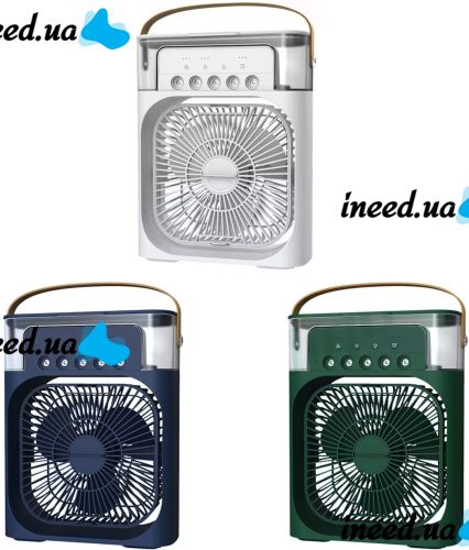 Table fan with humidifier Air Cooler Fan CX-39 600 ml air conditioner with water-cooled air, ice compartment and RGB USB lighting