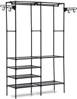 Напольная складная вешалка для одежды Simple Coat Rack Double Row 8518 шкаф органайзер с крючками и шестью полками для обуви, раскладной стеллаж