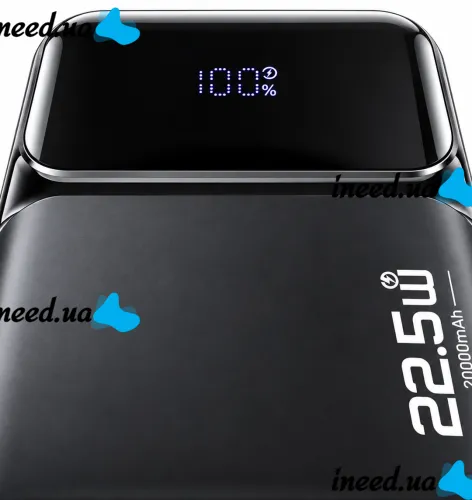 Портативное зарядное устройство Power Bank Awei PA-92 20000 мАч 22.5W внешний аккумулятор повербанк с быстрой зарядкой и дисплеем для телефона Type-C
