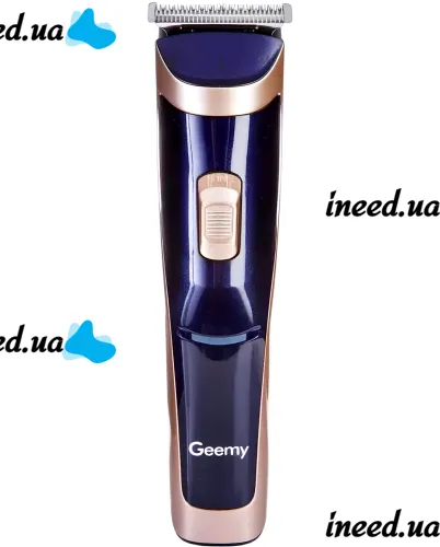 Беспроводная машинка для стрижки волос Gemei GM-6005 профессиональный аккумуляторный триммер для окантовки бороды и усов со сменными насадками Geemy