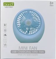 Настольный мини вентилятор Mini Fan SQ1978A портативный ручной вентилятор на стол с 2 скоростями, подсветкой и встроенным аккумулятором 4.5W USB