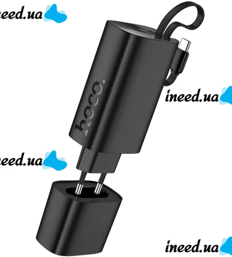 Сетевое зарядное устройство Hoco J148 PD20W Power Bank 5000 mAh портативный внешний аккумулятор Type-C повербанк с кабелем и адаптером для зарядки