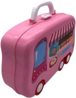 Детский игровой набор Happy Chef 678-101А игрушечная кухня в чемодане на 21 предмет, чемоданчик на колесах для игры в повара от 5 лет Розовый