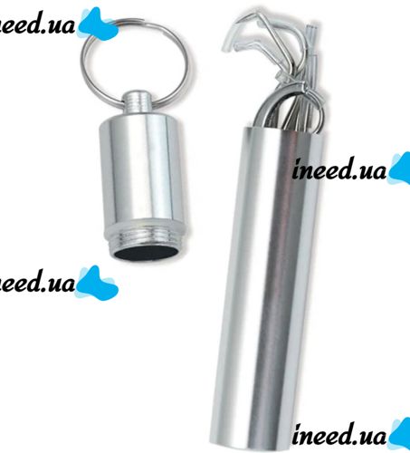Dental Toothpick Set 7 in 1 Portable Set of Dental Cleaning Tools for Oral Care in a Metal Case