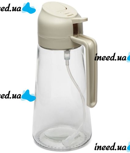 Диспенсер с распылителем для масла Multifunctional Oiler LY-643 470 мл стеклянная спрей бутылка с дозатором для уксуса и хранения жидких продуктов