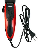 Проводная машинка для стрижки волос Domotec MS-3304 12W профессиональный триммер для окантовки бороды и усов от сети со сменными насадками Красный