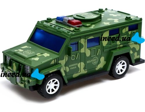 Детская копилка сейф Military Car Safe Box YJ847 купюроприемник, банкомат, электронная военная машинка для денег с кодовым замком на батарейках