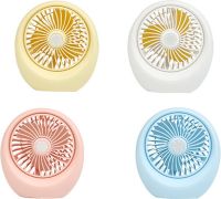Настольный мини вентилятор Mini Fan SQ1978A портативный ручной вентилятор на стол с 2 скоростями, подсветкой и встроенным аккумулятором 4.5W USB