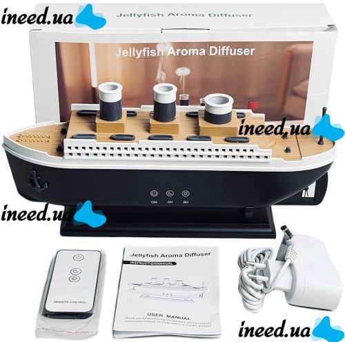 Ultrasonic humidifier Jellyfish Aroma Diffuser M-9670-2 Titanic Aroma Diffuser with timer, RGB light and remote control 250 ml