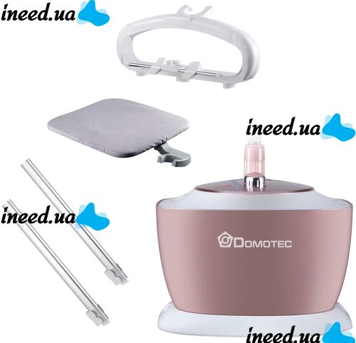 Вертикальный паровой отпариватель Domotec MS-3042 на 1.6л напольный парогенератор для глажки и отпаривания одежды с вешалкой и гладильной доской