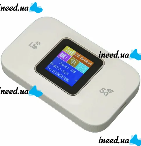 Портативный роутер модем с экраном Wireless Mobile Wi-Fi Pro MF68E 4G/5G аккумуляторный вай фай маршрутизатор со слотом сим карты и съемной батареей