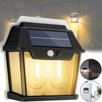 Уличный настенный светильник COBA Solar Wall Lamp HW-888-2W аккумуляторный подвесной фонарь на солнечной батарее с датчиком движения 2 лампы 3 режима