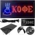 LED advertising LED sign Coffee 48x25 cm information sign for indoor advertising, light board for cafe and bar from the network