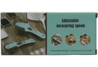 Мерные регулируемые ложки Adjustable Measuring Spoon 2 в 1 пластиковые емкости весы с регулятором объема для сухих и жидких ингредиентов 130 мл