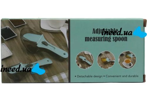 Мерные регулируемые ложки Adjustable Measuring Spoon 2 в 1 пластиковые емкости весы с регулятором объема для сухих и жидких ингредиентов 130 мл