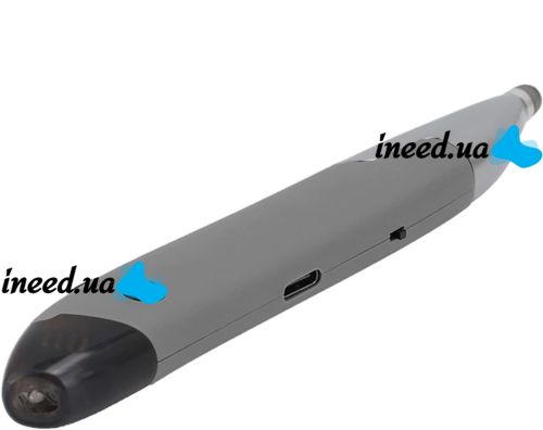 Беспроводная оптическая мышь Pocket Wireless Pen Mouse Fairy сенсорная перезаряжаемая ручка пульт для рисования 1000 DPI с адаптером Micro USB Type-C Серая
