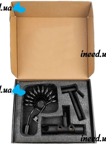 Набор для гигиенического душа Handheld Bidet Sprayer Set AA22-2 Черный ручной смеситель лейка с держателем и шлангом из нержавеющей стали для биде