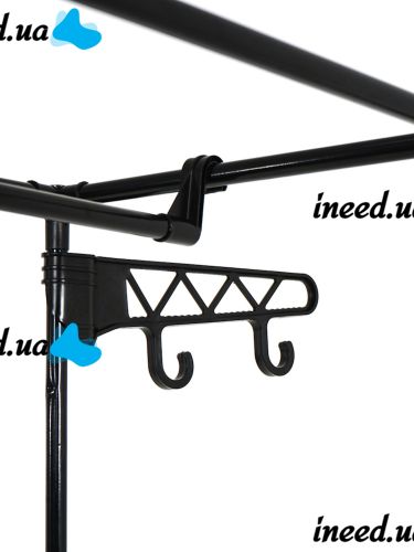 Напольная складная вешалка для одежды Simple Coat Rack Double Row 8518 шкаф органайзер с крючками и шестью полками для обуви, раскладной стеллаж