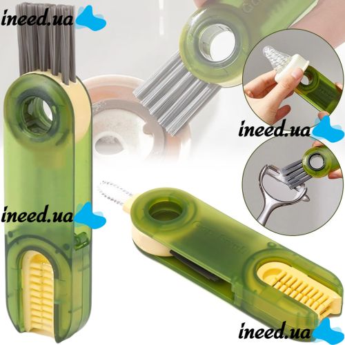 Щетка для чистки бутылок 3в1 Brush AND569 3 в 1 универсальный ершик для мытья стаканов и посуды 14х3.5 см кухонная U-образная щетка-ершик 3 в 1