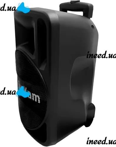Аккумуляторная колонка караоке Su-Kam BT-100D 500W USB AUX SD портативная акустическая Bluetooth система с беспроводным микрофоном 12V/220V Черная