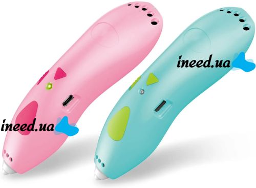 Аккумуляторная ручка с трафаретами 3D Painting Pen K9901 500 mAh беспроводная низкотемпературная 3Д ручка для объемного рисования моделей пластиком