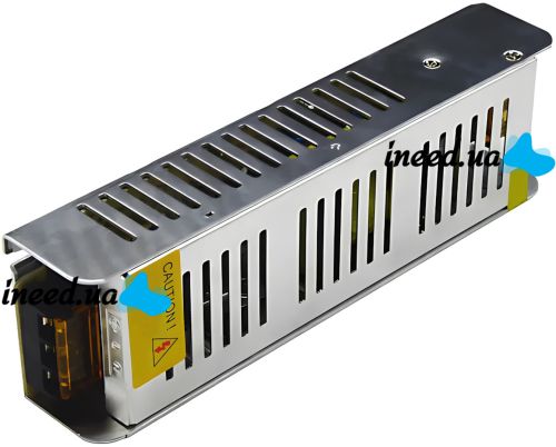 Імпульсний блок живлення Metal Long 12V 35A 420W S-420 - 12 мережевий адаптер з пасивним охолодженням для світлодіодних LED ламп в металевому корпусі