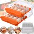Container organizer for storage of eggs OFM C-410 two-level tray stand for 32 cells, container stand in the refrigerator for 2 tiers AND-1454