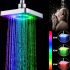 Светодиодная квадратная насадка лейка для верхнего душа Shower head AND XL-902 с LED RGB подсветкой, Душевая насадка-лейка с датчиком температуры