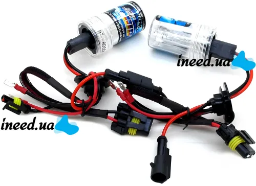 Комплект ксенона Bosch H3 HID 5000K 35W 12V с блоками розжига и лампами, набор ксеноновых ламп для фар в авто Белый