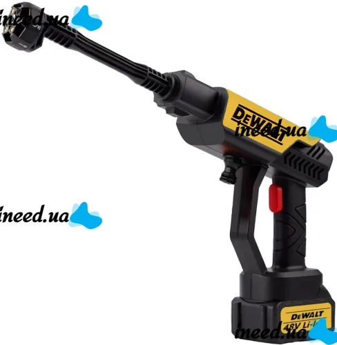 Беспроводная мойка высокого давления Dewalt DCPW600N 48V 5Ah 2 аккумулятора, аккумуляторная мини автомойка с кейсом, распылитель Девольт для авто