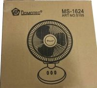 Настільний вентилятор Domotec MS-1624 портативний поворотний Електровентилятор 2 режими швидкості із захисною сіткою для будинку 23W MS1624 Білий 