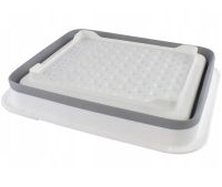 Складная кухонная сушилка для посуды Kitchen Craft Joseph Extend BN-090 раскладная, силиконовая сушка для тарелок и кухонных приборов, поддон