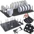 Раздвижной кухонный держатель сушилка Drawer Organizer LY-308 для сушки посуды и крышек на мойку, Телескопическая подставка для тарелок MAG-743
