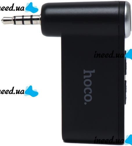 Автомобильный Bluetooth адаптер Hoco E58 140 mAh беспроводной трансмиттер для магнитолы, авто FM ресивер, модулятор в машину с блютуз AUX 3.5 мм