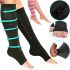 Компресійні гольфи від варикозу Zip Sox, облягаючі лікувальні панчохи, шкарпетки для фіксації щиколоток Зіп Сокс зі змійкою, чорні S / M, L / XL