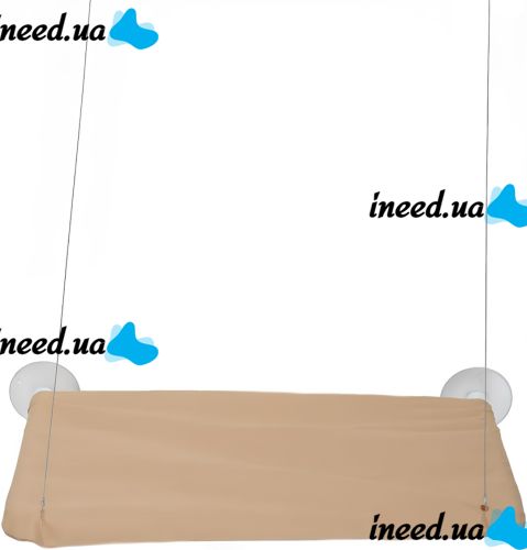 Window bed for cats Sunny Seat Window Cat Bed Hanging Hammock with suction cups 54x34 cm hammock-bed on the window for domestic cats up to 22 kg Beige