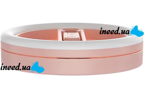 Настольная кольцевая LED лампа на штативе Live Light JM-01 29 см селфи кольцо с подсветкой и держателем для телефона для фото и видео USB Розовое