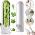 Контейнер органайзер для хранения зелени Herb Saver HZ-11 25 см кухонная емкость для трав с подставкой резервуаром для воды в холодильник 110 мл