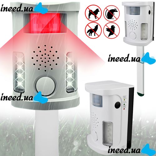 Многофункциональный отпугиватель животных Pest Repeller Aosio AN-B010 ультразвуковое устройство с индикатором и датчиком движения от сети