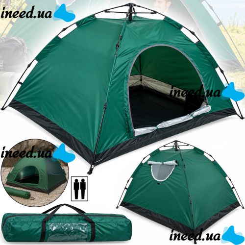 Automatic tent Leomax LX-1202 2-bed Green 200x150x110 cm, camping, automatic, two-bed tent