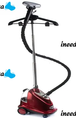 Professional Vertical Steamer Liting LT-6 2000W with Brush and Adjustable Clothes Hanger, Steam Iron, Steam Generator Red