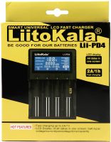 Зарядное устройство для аккумуляторов LiitoKala Lii-PD4 универсальная зарядка c LCD дисплеем индикатором для батареек 18650 на 4 аккумулятора