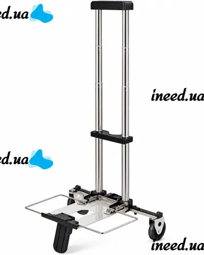 Складная мини тележка кравчучка Porter Trolley CT-25 до 25 кг двухколесная раскладная тачка с телескопической ручкой для покупок 97х24х17.5 см