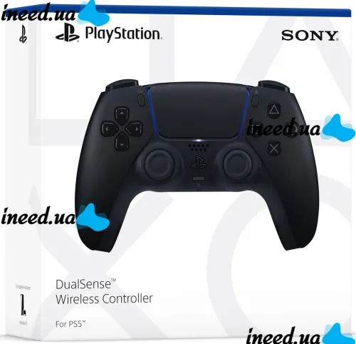 Беспроводной джойстик геймпад Sony PlayStation DualSense PS5 Black аккумуляторный игровой контроллер с микрофоном для приставки Черный