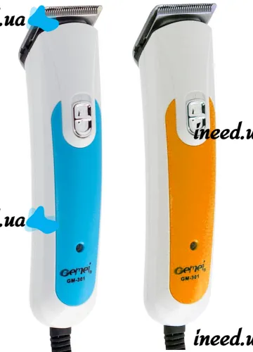 Проводная машинка для стрижки волос Gemei GM-301 15 W профессиональный триммер для окантовки бороды и усов от сети с насадкой
