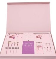 Большой подарочный набор косметики Kylie I Want It All Pink 23 в 1 декоративная косметика для лица помада, тени, кисти для макияжа и пудра Розовая