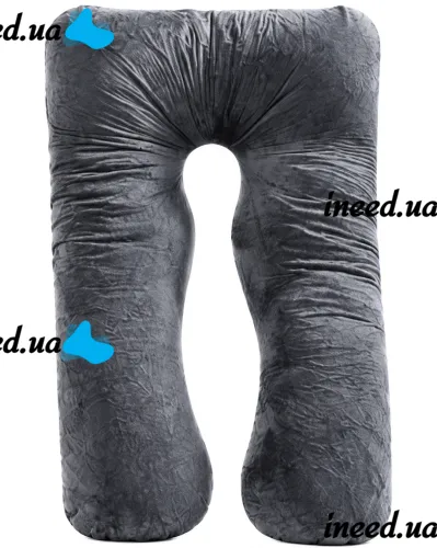 Ортопедическая подушка для беременных Momcozy Pregnancy Pillow PP101 80x120 см U-образная подкова для сна и отдыха с поддержкой спины и живота Серая