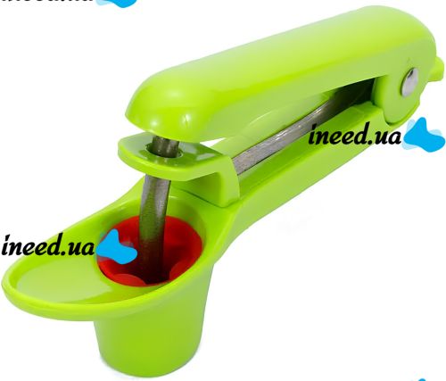 Машинка для удаления вишневых косточек Cherry Olive Pitter ручной прибор выдавливатель, вишнедавка для отделения косточек вишни и черешни Зеленая